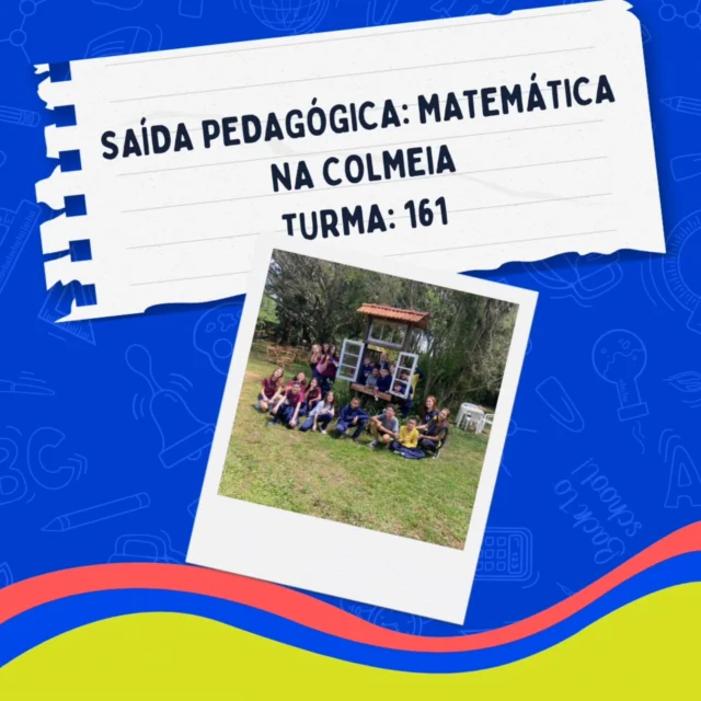 Saída Pedagógica – Projeto “Matemática na Colmeia” 🧮✨🐝Hoje foi dia de aprender fora da sala de aula! Nossos alunos participaram de uma saída pedagógica incrível ao Parque Mel e Cravo, vivenciando na prática o tema do nosso projeto “Matemática na Colmeia” 🍯🐝Entre trilhas, observações da natureza e muita curiosidade, exploramos como a matemática está presente em cada detalhe da vida das abelhas: nas formas geométricas dos favos, nas medidas das flores, nas proporções perfeitas da natureza e até na organização da colmeia! 🌼📏Foi um momento de aprendizado, encantamento e conexão com o meio ambiente, mostrando que a matemática vai muito além dos números, ela está viva, pulsando em cada canto da natureza! 💛Confira alguns momentos dessa experiência doce e cheia de descobertas! 📷#MatemáticaNaColmeia #AprendizadoNaPrática #SaídaPedagógica #EducaçãoComSentido #ParqueMelECravo #AprenderÉViver #MatemáticaÉVida