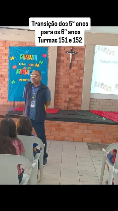 Realizamos no dia de hoje uma fala, com os alunos das 5° anos das turmas 151 e 152, em relação a transição para os 6° ano, ministrada pelo Orientador Educacional Edison.#soucrsbj #colégioromanosenhorbomjesus #vemserromano