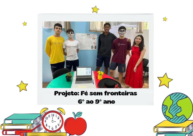 No dia 06 de novembro, concluímos o Projeto Fé sem Fronteiras, desenvolvido na disciplina de Cultura Religiosa, com lindas apresentações dos alunos do 6º ao 9º ano. 🌍As diversas religiões do mundo ganharam vida de forma lúdica e criativa: os alunos do 8º e 9º ano encantaram com suas apresentações, enquanto os alunos do 6º e 7º ano deram um show de interpretação, representando personagens marcantes de cada fé. 🙏💫Um momento de aprendizado, respeito e valorização da diversidade religiosa! ❤️📚